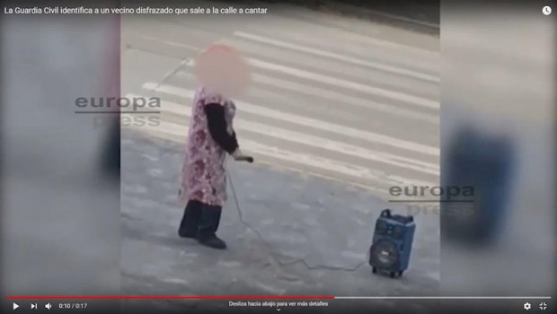 ep captura del video difundido por un hombre denunciado por incitar a saltarse el confinamiento