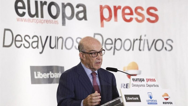 ep carmelo ezpeleta en una intervencion en un desayuno deportivo de europa press