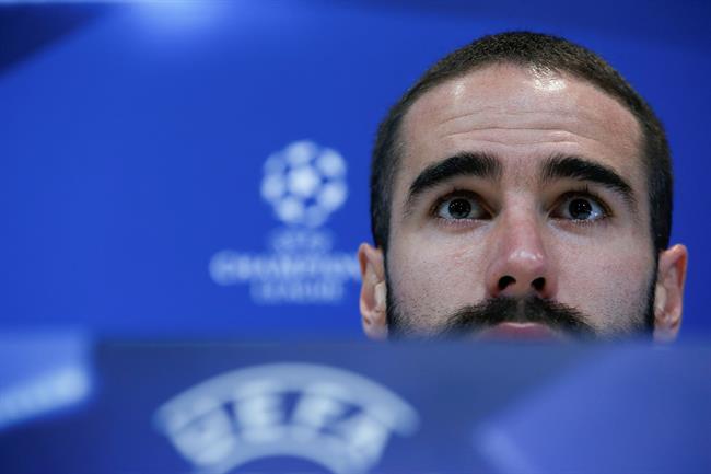 Dani Carvajal, jugador del Real Madrid en la rueda de prensa de Champions | SUSANA VERA ep dani carvajal jugadorreal madridla ruedaprensachampions