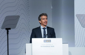 ep el consejero delegado juan santamaria cases durante la junta de accionistas de acs en ifema