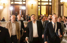ep el exvicepresident de la generalitat y preso del proces oriol junqueras centro y el exconseller y ep el exvicepresident de la generalitat y preso del proces oriol junqueras centro y el exconseller y