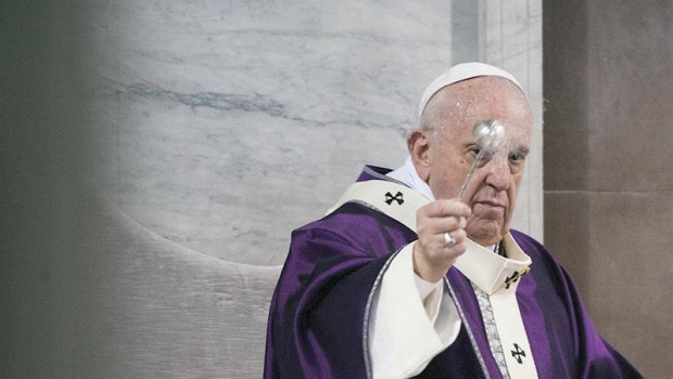 ep el papa en la misa del miercoles de ceniza el pasado mes de febrero