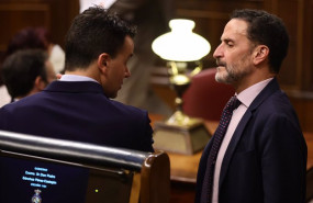 ep el portavoz del psoe en el congreso hector gomez i y el vicesecretario general de ciudadanos