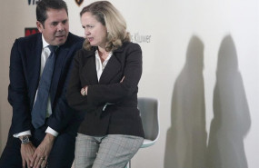 ep el presidente de cepyme gerardo cuerva y la ministra de economia en funciones nadia calvino