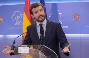 ep el presidente del pp pablo casado ofrece una rueda de prensa posterior a su reunion con el rey