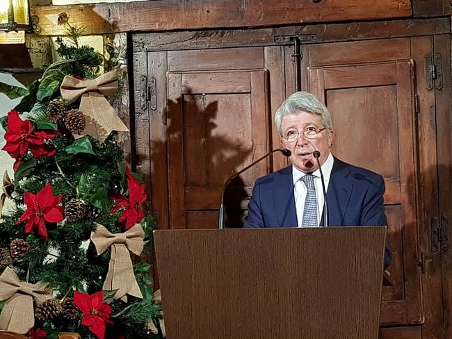 Enrique Cerezo en la comida de Navidad del Atlético de Madrid | EUROPA PRESS ep enrique cerezola comidanavidadatleticomadrid