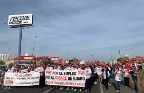 ep manifestacion de trabajadores de la fabrica de bimbo en el verger alicante contra el cierre de la