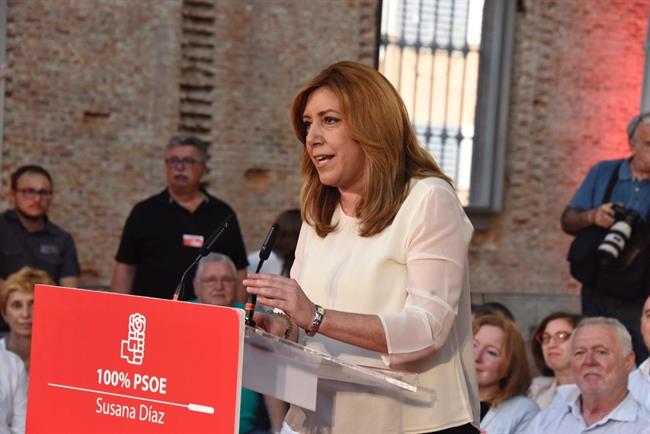 Susana Díaz, en un acto con militantes en Madrid | EUROPA PRESS/100%PSOE ep susana diaz enactomilitantesmadrid