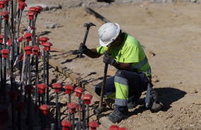 ep trabajadores durante la realizacion de las obras de la a 5 a 29 de julio de 2025 en madrid espana