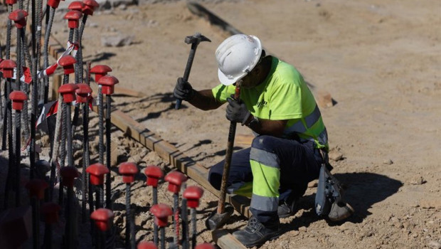 ep trabajadores durante la realizacion de las obras de la a 5 a 29 de julio de 2025 en madrid espana