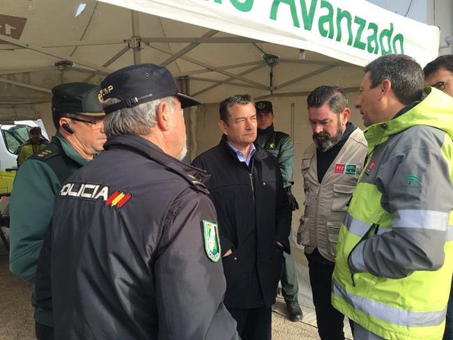 Antonio Sanz, en el dispositivo de búsqueda del guardia civil en Guillena | DELEGACIÓN DEL GOBIERNO EN ANDALUCÍA ep antonio sanz endispositivobusquedaguardia civilguillena