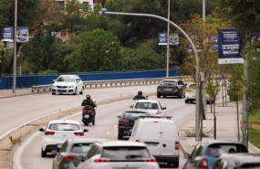 ep archivo   coches circulan bajo un radar de tramo en la calle sinesio delgado en madrid espana