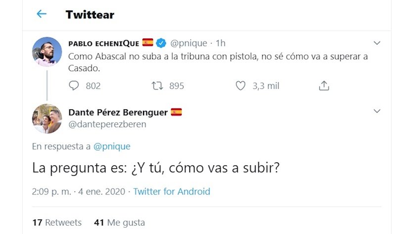 ep concejal del pp ironizando en twitter con la dispacidad de echenique