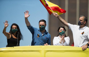 ep dirigentes de vox en la manifestacion de madrid contra el gobierno