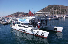 ep el barco solar de wwf se encuentra atracado desde esta manana en el puerto de cartagena donde se