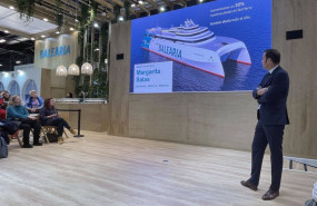 ep el director comercial y de revenue de baleria jaime de la puente en fitur en 2024