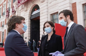 ep el lider del pp pablo casado asiste al acto de homenaje a los heroes del 2 de mayo junto a la
