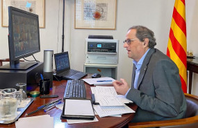 ep el presidente de la genralitat quim torra durante la septima reunion telematica de presindentes