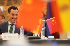 ep el presidente de la junta juanma moreno en uno de los actos durante su visita a china