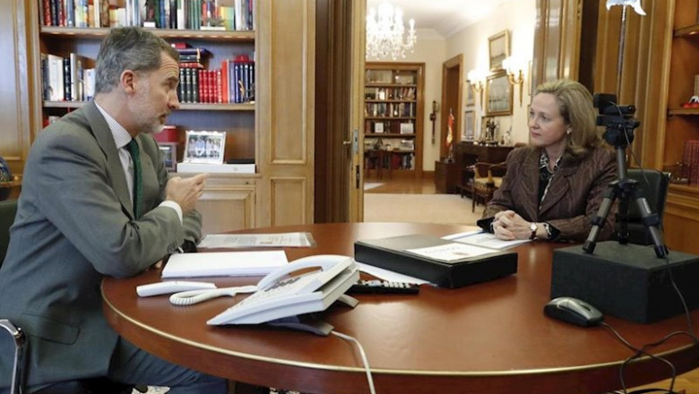 El Rey con la vicepresidenta de Asuntos Económicos y Transformación Digital, Nadia Calviño | CASA REAL ep el rey con la vicepresidenta de asuntos economicos y transformacion digital nadia calvino