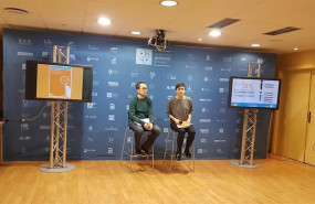 ep el sociologo joffre lopez y la vicepresidenta del consejo de la juventud de espana maria