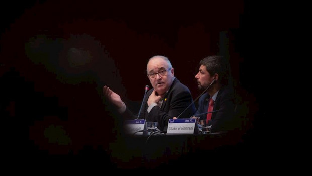 ep i-d el conseller de educacion de la generalitat josep bargallo y el presidente de la camara de