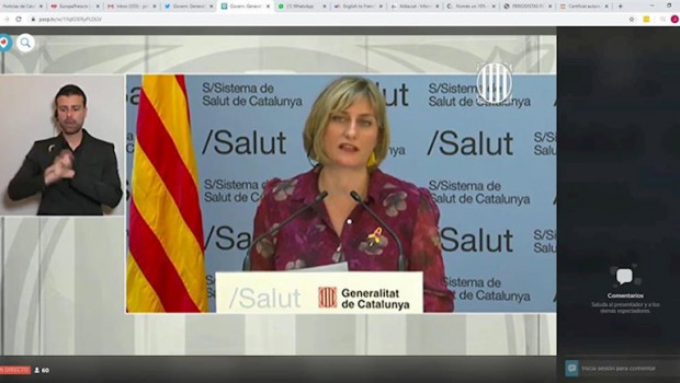 ep la consellera de salud de la generalitat alba verges en rueda de prensa telematica sobre el