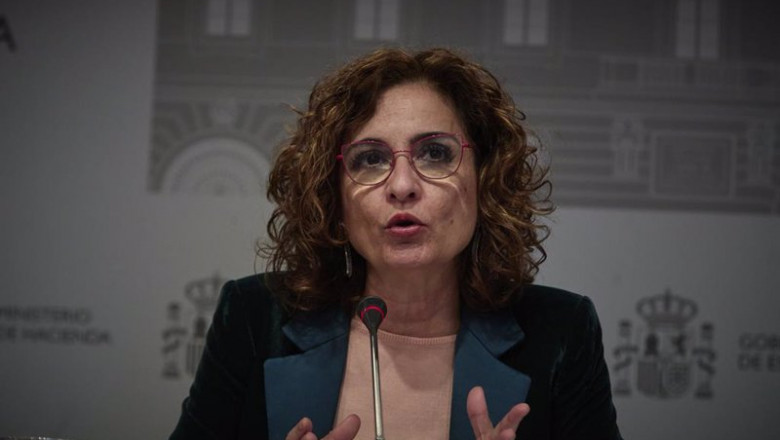 La ministra de Hacienda y portavoz del Gobierno, María Jesús Montero, este lunes en rueda de prensa. | Jesús Hellín - Europa Press ep la ministra de hacienda y portavoz del gobierno maria jesus montero este lunes en rueda de prensa