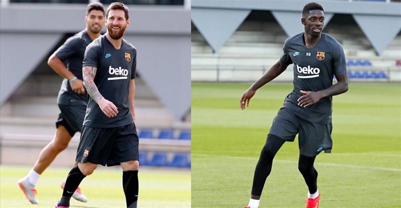Los jugadores del FC Barcelona Leo Messi y Ousmane Dembélé, con el alta médica antes de recibir al Inter de Milán | FCB ep los jugadores del fc barcelona leo messi y ousmane dembele con el alta medica antes de recibir al