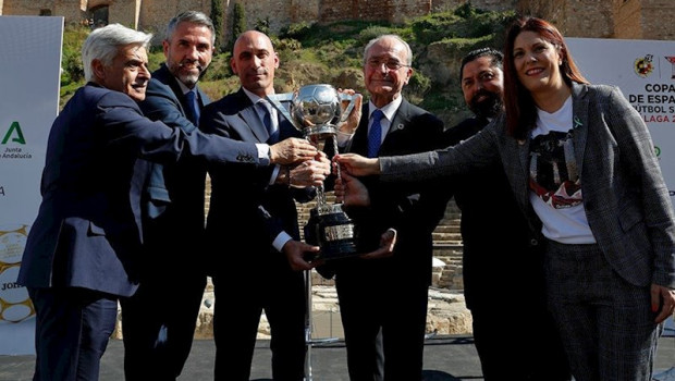 ep luis rubiales y francisco de la torre presentan en malaga la copa de espana de futbol sala