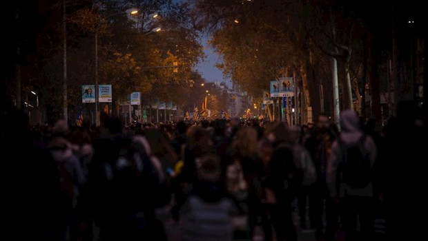 ep manifestacion convocada por tsunami democratic por el partido entre el fc barcelona-real madrid