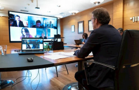 ep o titular do goberno galego manten unha videoconferencia cos representantes dos principais