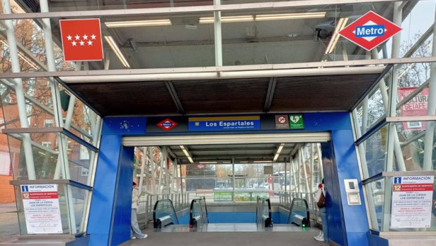 ep parada de metro de los espartales en getafe de la linea 12