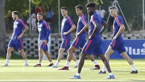 ep varios futbolistasatleticomadrid duranteentrenamiento