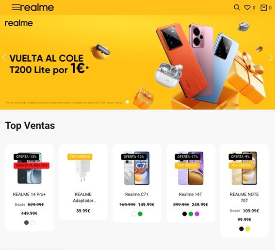 tienda oficial de realme