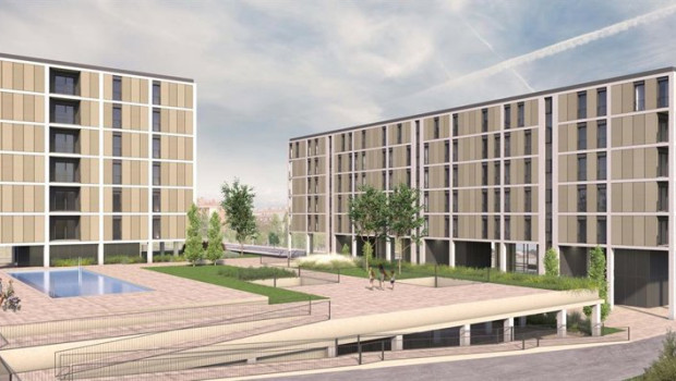 ep archivo   proyecto de metrovacesa del residencial mirador de montserraten manresa barcelona