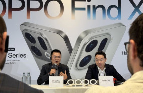 ep el ceo de oppo europa elvis zhou y el ceo de oppo en espana kevin cho en rueda de prensa tras la