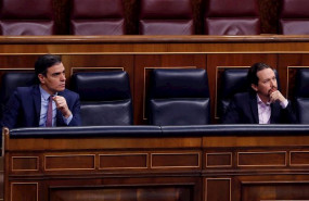 ep el presidente del gobienro pedro sanchez i y el vicepresidente segundo pablo iglesias la primera
