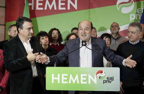 ep el presidente del pnv andoni ortuzar junto al lehendakari inigo urkullu y el diputado aitor