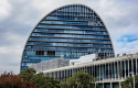 ep fachada del edificio la vela en la ciudad del bbva a 30 de abril de 2024 en madrid espana
