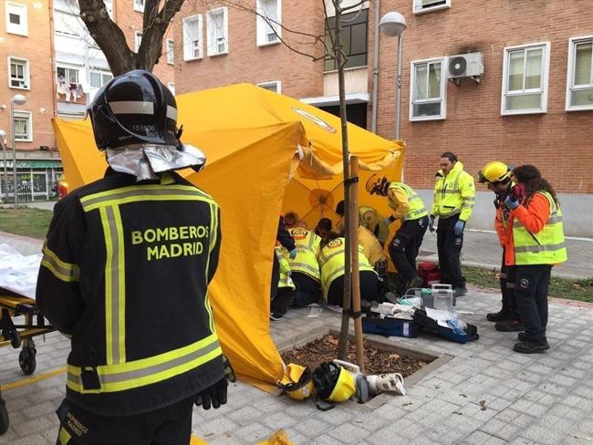 Imagen de la atención del incendio | EMERGENCIAS MADRID ep imagenla atencionincendio