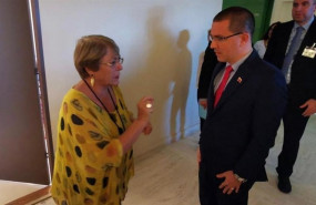ep la alta comisionada de derechos humanos de la onu michelle bachelet y el ministro de exteriores