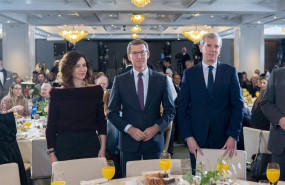 ep la presidenta de la comunidad de madrid isabel diaz ayuso el lider del pp alberto nunez feijoo y