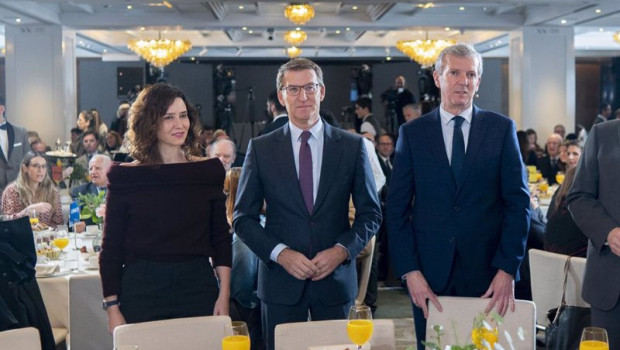 ep la presidenta de la comunidad de madrid isabel diaz ayuso el lider del pp alberto nunez feijoo y