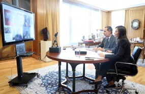 ep los reyes hablan por videoconferencia con el comite espanol de representantes de personas con