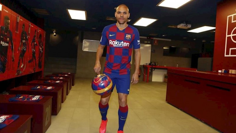 Martin Braithwaite en su presentación con el Barcelona | MIGUEL RUIZ / FCB ep martin braithwaite en su presentacion con el barcelona