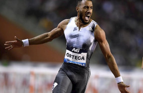 ep orlando ortega celebra una victoria en la liga diamante de 2019