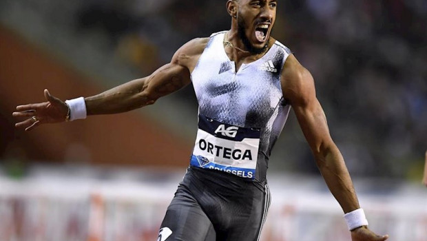 ep orlando ortega celebra una victoria en la liga diamante de 2019
