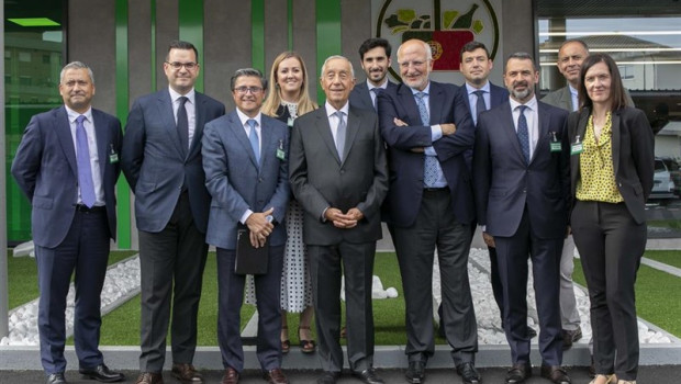 ep presidenteportugal marcelo rebelosousa presidentemercadona juan roig y miembroscomite de direccionmercadonarestomiembrosequipomercadona