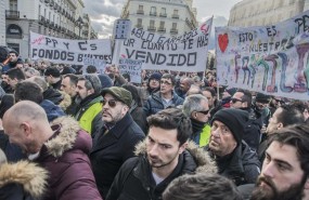 ep taxi drivers protest in madrid